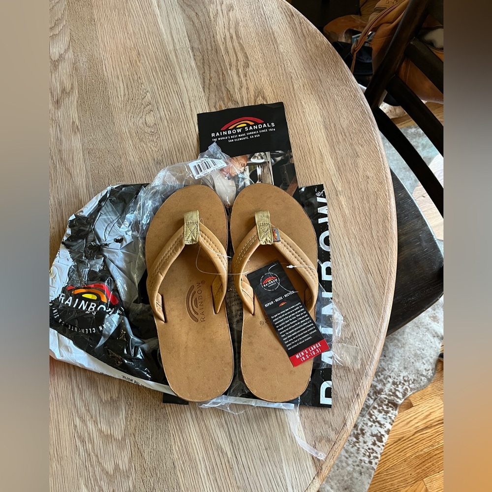 Rainbow Sandals Men Size L9.5-10.5- Buckskin Color